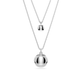 Colar duplo Swarovski layered Sublima Branco, Lacado a ródio