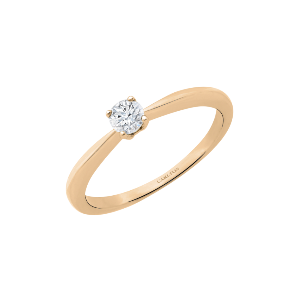 Solitário Carlton Jewellery  Ouro 18k com Diamantes