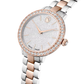 Relógio Swarovski Matrix 3-link Fabrico suíço, Pulseira de metal, Prata, Acabamento em rosa dourado