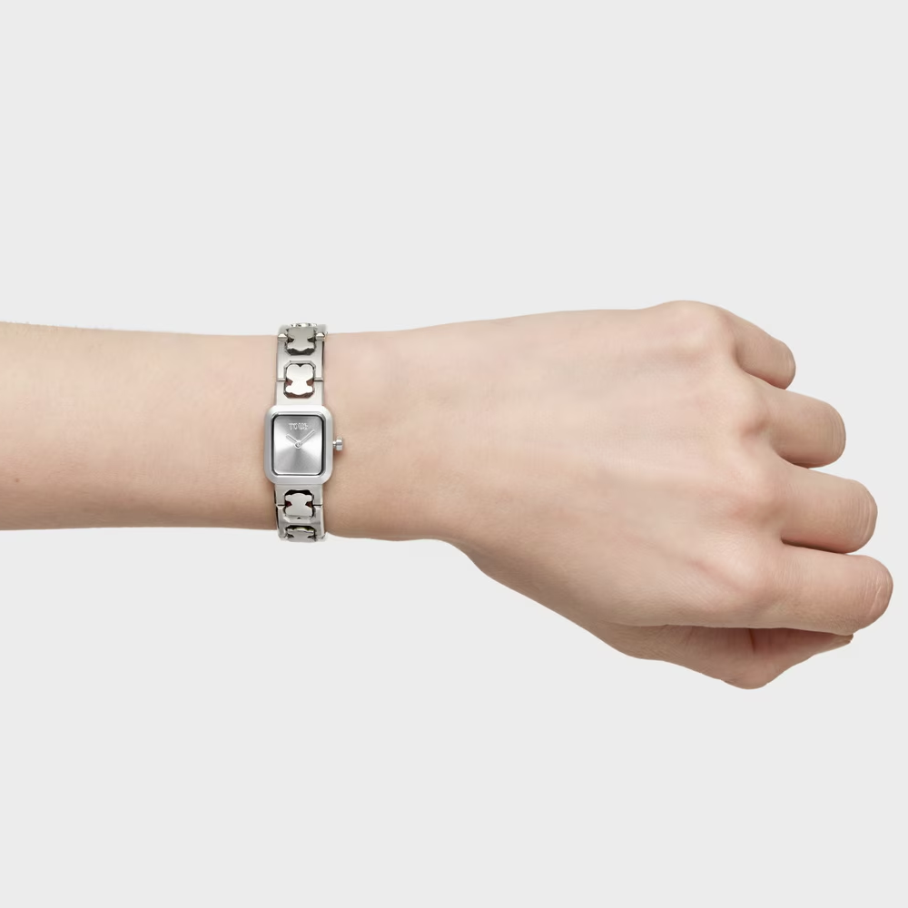 RELÓGIO TOUS ANALÓGICO COM BRACELETE EM AÇO PRATEADO ICON TIME