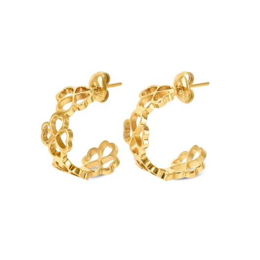 BRINCOS ONE SENHORA BLISS HOOPS GOLD
