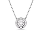 Colar Swarovski Una Lapidação redonda, Branco, Lacado a ródio