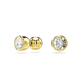 Brincos Swarovski stud Imber Lapidação redonda, Branco, Lacado a dourado