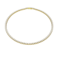 Colar Swarovski Matrix Tennis necklace, Round cut, White, Gold-tone plated
