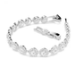 Pulseira Swarovski Tennis Una Angelic, Lapidação redonda, Branca, Lacado a ródio