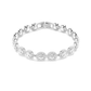 Pulseira Swarovski Tennis Una Angelic, Lapidação redonda, Branca, Lacado a ródio