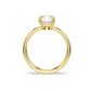 Anel Swarovski Stilla Attract cocktail ring, Round cut, White, Gold-tone plated 58