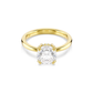Anel Swarovski Stilla Attract cocktail ring, Round cut, White, Gold-tone plated 52