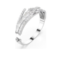 Pulseira Swarovski Matrix bangle, Mixed cuts, White, Rhodium plated