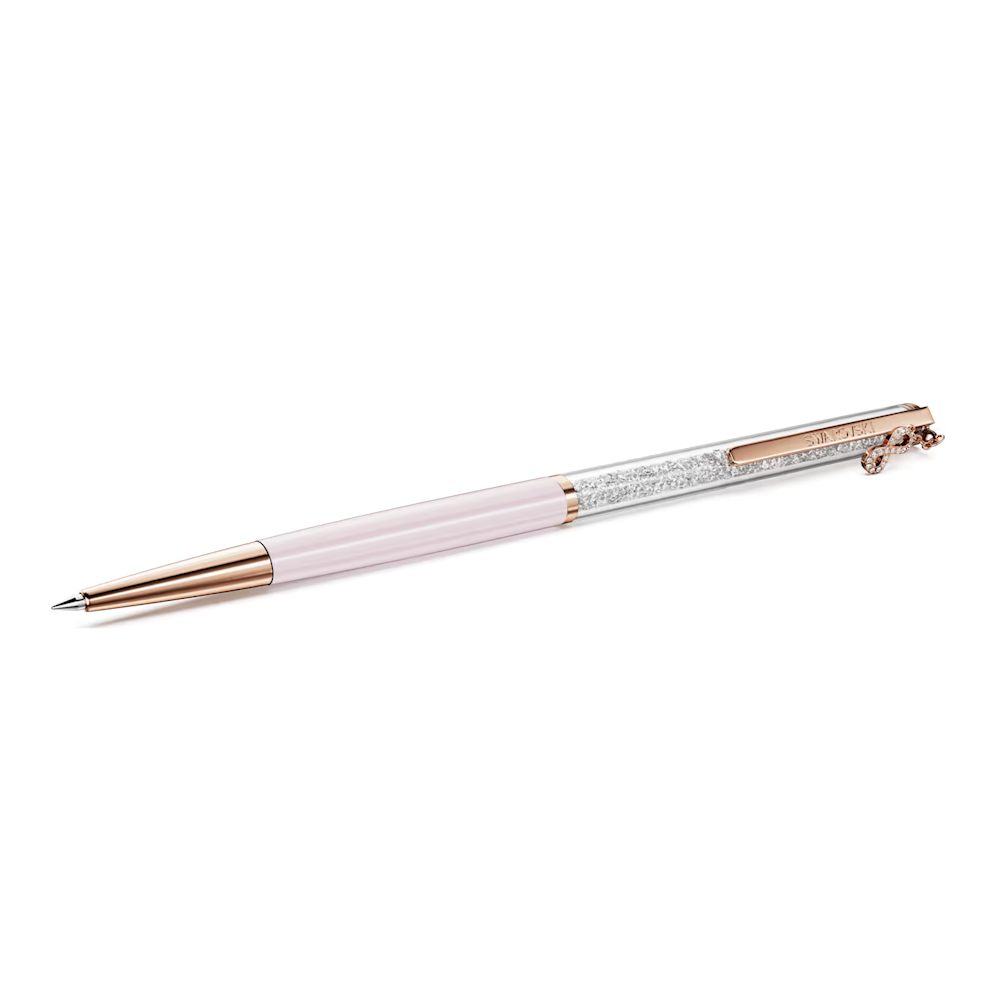 Caneta Swarovski Crystalline Silk ballpoint pen, Infinity, Pink lacquered, Rose gold-tone plated