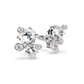 Brincos Swarovski Constella stud earrings, Round cut, White, Rhodium plated