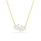 Fio Swarovski Mesmera Attract necklace, Heart, White, Gold-tone plated com zircónias