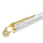 Esferográfica Swarovski Crystalline Ferradura, Branco, Lacado a branco, lacado a dourado