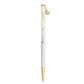 Esferográfica Swarovski Crystalline Ferradura, Branco, Lacado a branco, lacado a dourado
