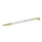 Esferográfica Swarovski Crystalline Ferradura, Branco, Lacado a branco, lacado a dourado