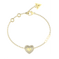 PULSEIRA GUESS EM AÇO DOURADO CORAÇÃO COM ZIRCÓNIAS "JUBB04031JWYGS"