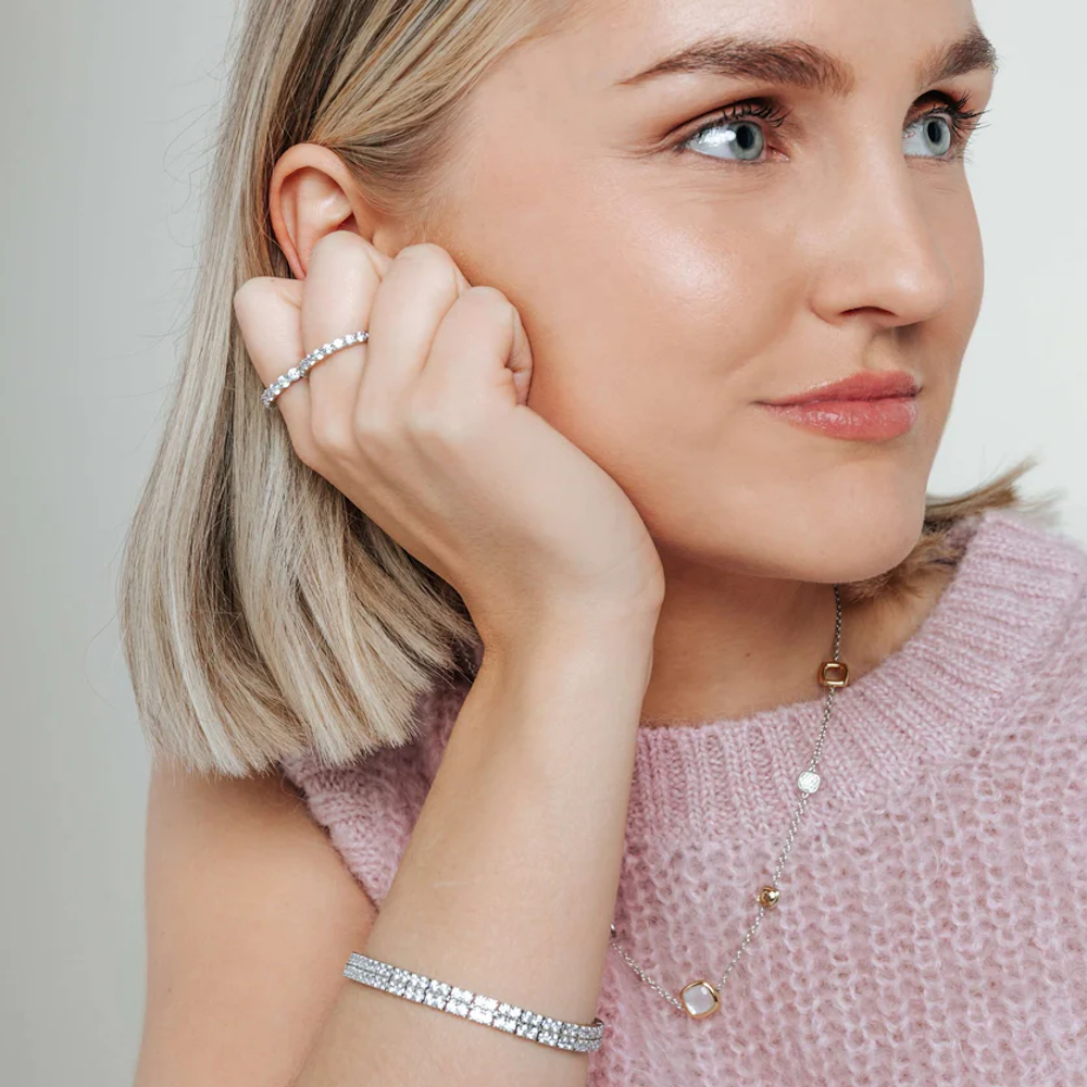 PULSEIRA TI SENTO EM PRATA 925% COM ZIRCÓNIAS
