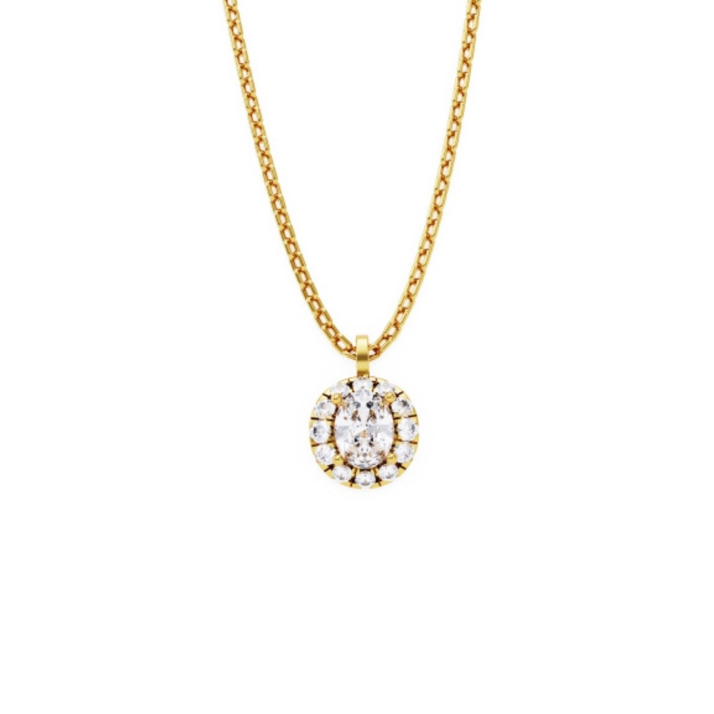 COLAR ROMANTIS EM OURO 14K COM DIAMANTES DE LABORATÓRIO