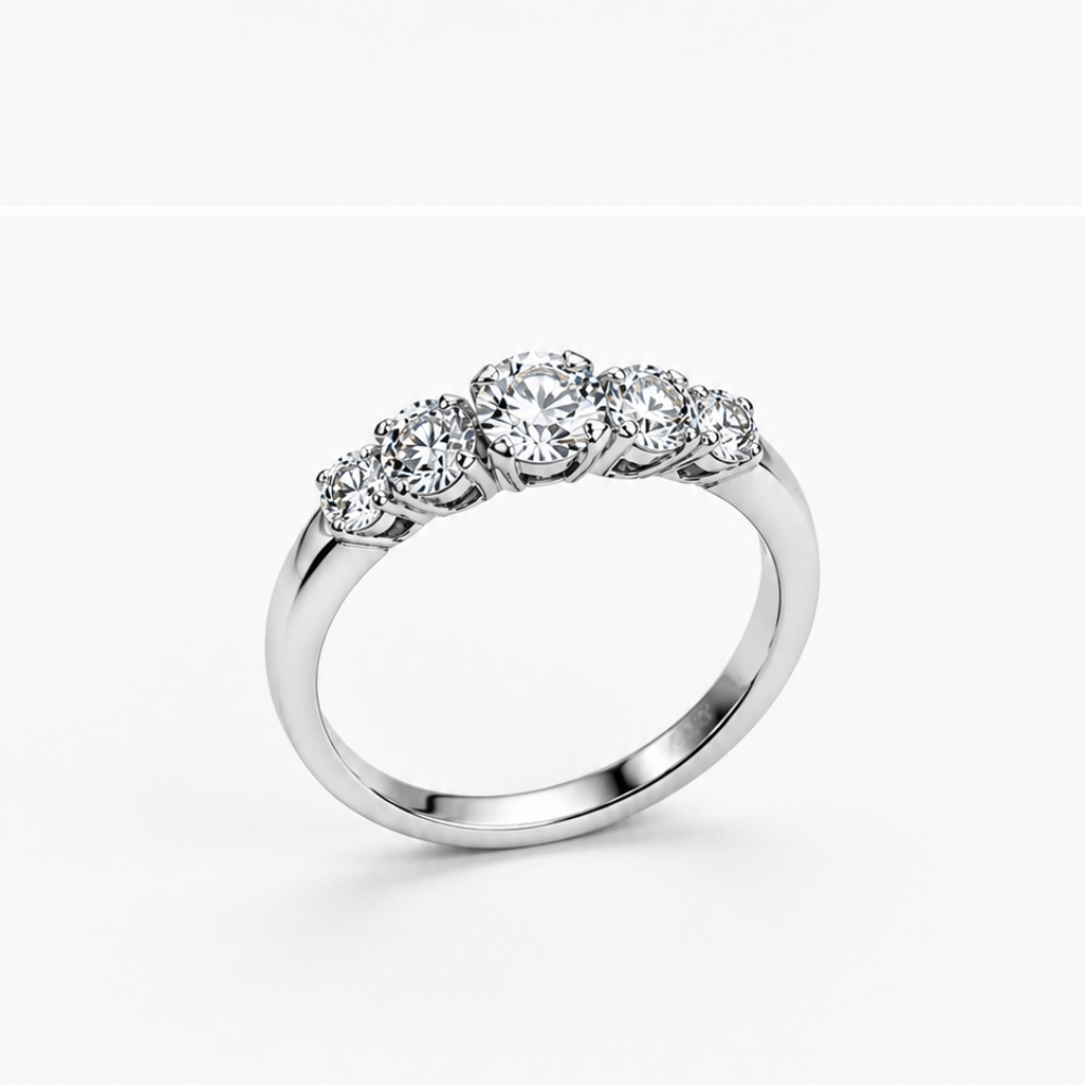 ANEL EM OURO 19,2K C/ DIAMANTES