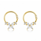 BRINCOS EM PRATA 925 DOURADA COM ZIRCONIAS