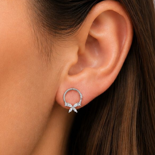 BRINCOS EM PRATA 925 PRATEADO COM ZIRCONIAS