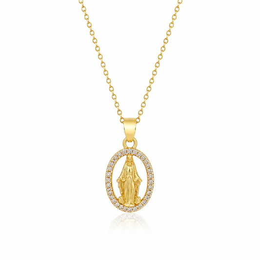 COLAR EM PRATA 925 COM NOSSA SENHORA