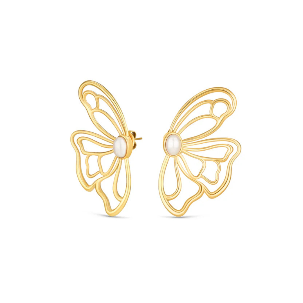 BRINCOS ONE SENHORA MARGOT PETAL GOLD