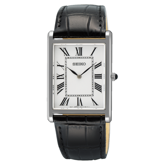 RELOGIO SEIKO HOMEM CLASSICO RET. VIDRO SAFIRA CX PRATEADO MOST. BRANCO