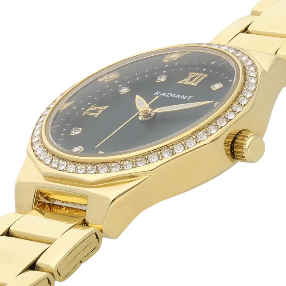 RELÓGIO RADIANT MULHER LUXE VERDE E DOURADO RA691202