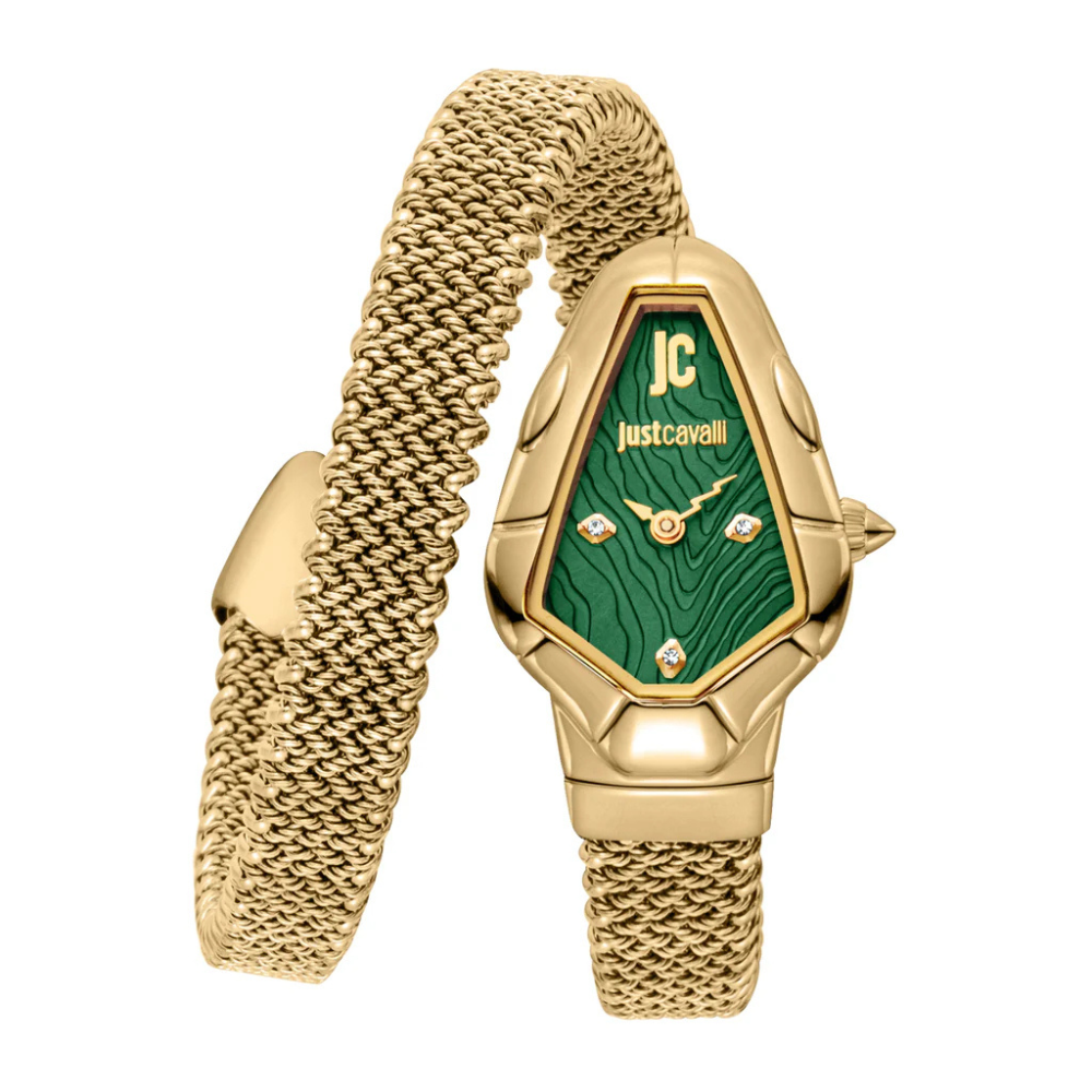 RELOGIO JUST CAVALLI SIGNATURE SNAKE GREEN