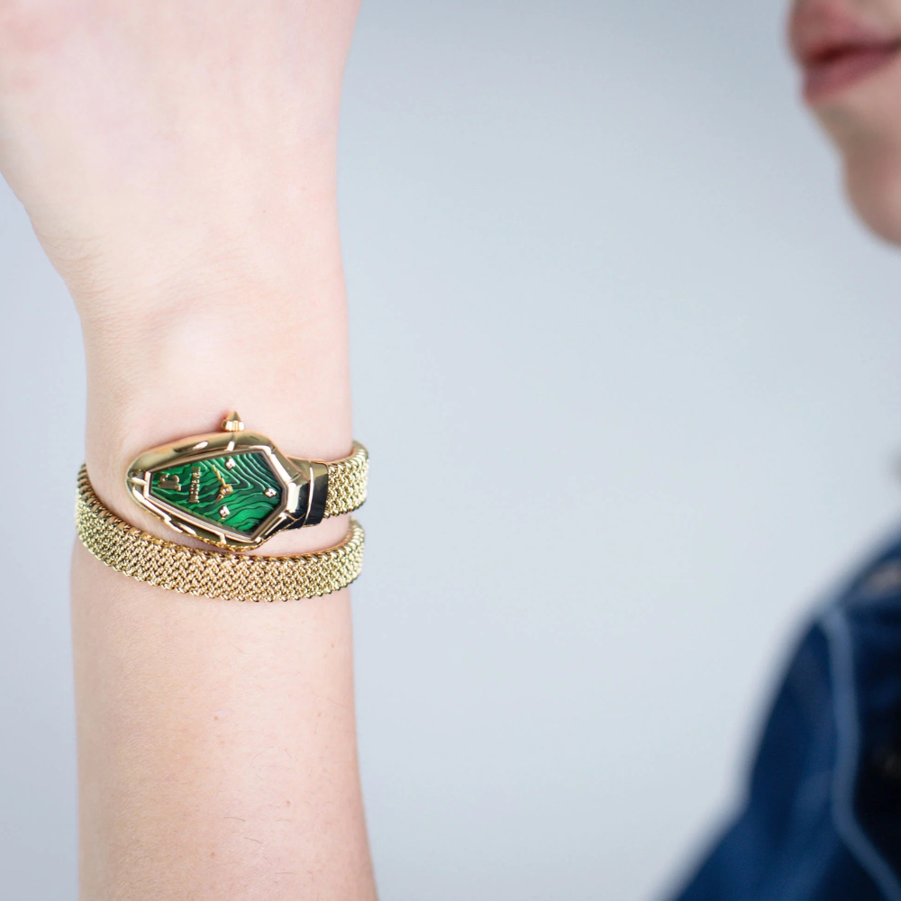 RELOGIO JUST CAVALLI SIGNATURE SNAKE GREEN