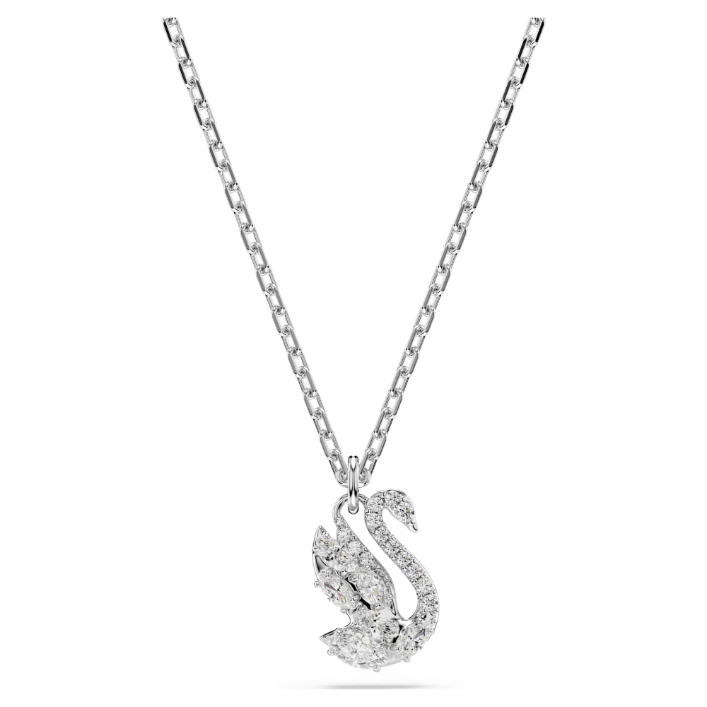 Pingente Swarovski Swan Combinação de lapidações, Cisne, Branco, Lacado a ródio