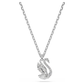 Pingente Swarovski Swan Combinação de lapidações, Cisne, Branco, Lacado a ródio
