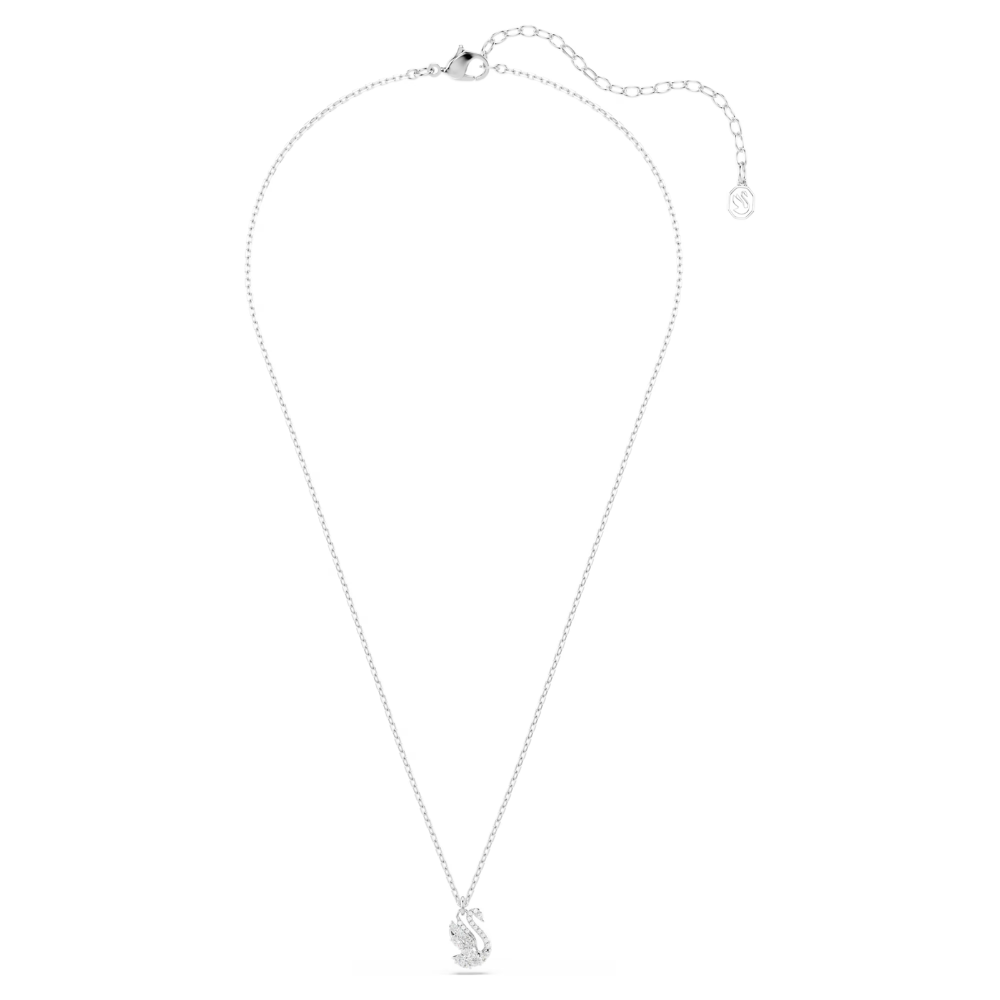 Pingente Swarovski Swan Combinação de lapidações, Cisne, Branco, Lacado a ródio