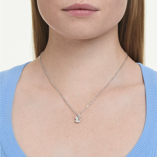 Pingente Swarovski Swan Combinação de lapidações, Cisne, Branco, Lacado a ródio