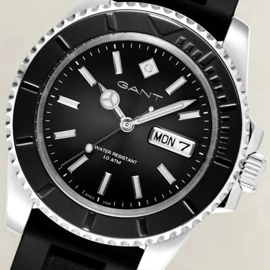 RELOGIO GANT HOMEM WATERTOWN-BCBLA 41MM PRETO SILICONE PRETO
