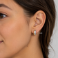 BRINCOS EM OURO 9K COM ZIRCONIAS