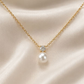 COLAR EM PRATA 925 COM PEROLA E ZIRCONIA