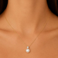 COLAR EM PRATA 925 COM PEROLA E ZIRCONIA