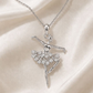 COLAR EM PRATA 925 BAILARINA COM ZIRCONIAS BRANCAS