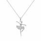 COLAR EM PRATA 925 BAILARINA COM ZIRCONIAS BRANCAS