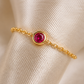 ANEL CORRENTE EM OURO 19,2K C /RUBI 0,05CT