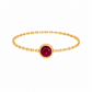 ANEL CORRENTE EM OURO 19,2K C /RUBI 0,05CT