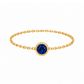 ANEL CORRENTE EM OURO 19,2K C /SAFIRA  0,05CT