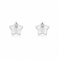 BRINCOS EM PRATA 925 PRATEADO ESTRELA COM ZIRCONIA