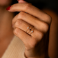ANEL CORRENTE EM OURO 19,2K C /DIAMANTE PRETO 0,05CT