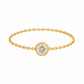 ANEL CORRENTE EM OURO 19,2K C /DIAMANTE 0,05CT