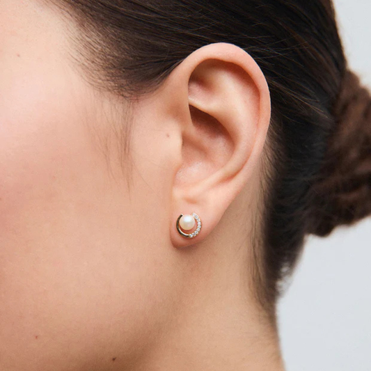 BRINCOS VIDAL & VIDAL EM BRONZE COM BANHO DE OURO DE 18K