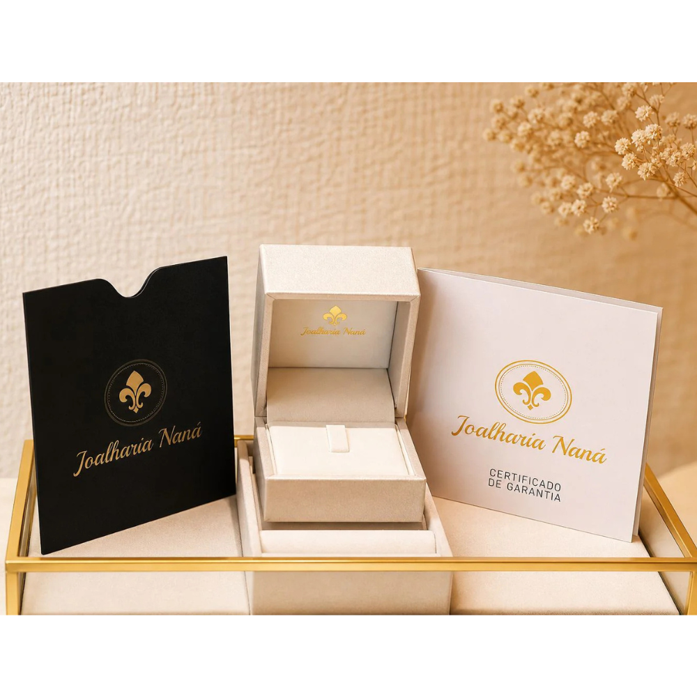 Anel Ouro 19.2k com diamantes