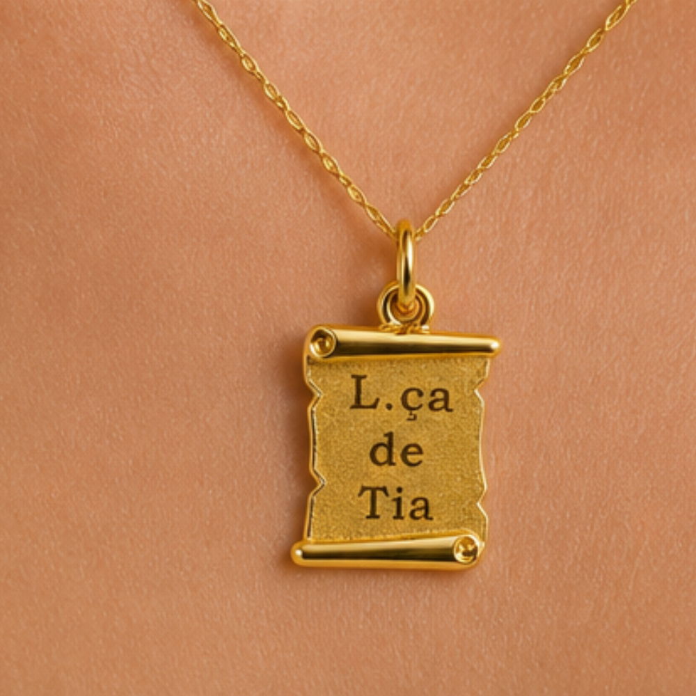MEDALHA EM OURO 19.2K - LÇA TIA
